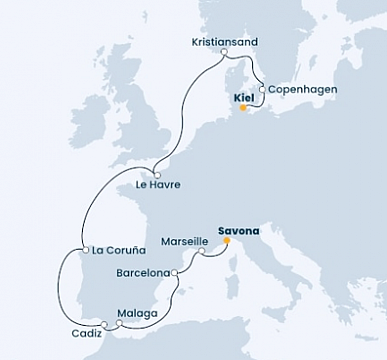 Obeplávajte s nami Európu na lodi Costa Diadema, plavba so slovenským sprievodcom