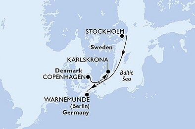 Švédsko, Dánsko, Nemecko zo Stockholmu na lodi MSC Poesia, plavba s bonusom