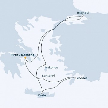Grécko, Turecko z Pireusu na lodi Costa Fortuna