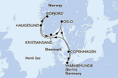 Dánsko, Nemecko, Nórsko z Kodaně na lodi MSC Poesia