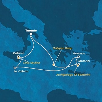 Taliansko, , Grécko, Malta na lodi Costa Fascinosa