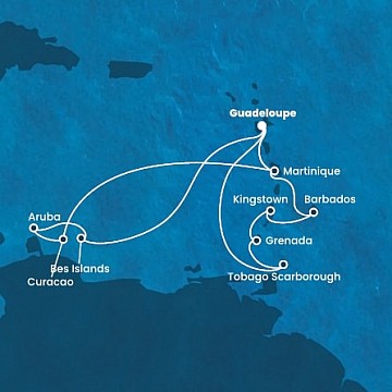 Guadeloupe, Trinidad a Tobago, Grenada, Svätý Vincent a Grenadiny, ... z Pointe-a-Pitre na lodi Costa Fortuna