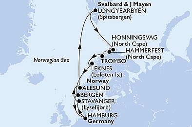 Nemecko, Nórsko z Hamburgu na lodi MSC Preziosa, plavba s bonusom
