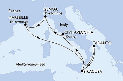 Taliansko, Francúzsko na lodi MSC Splendida, plavba s bonusom