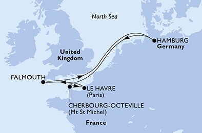 Francúzsko, Jamajka, Nemecko z Le Havre na lodi MSC Preziosa