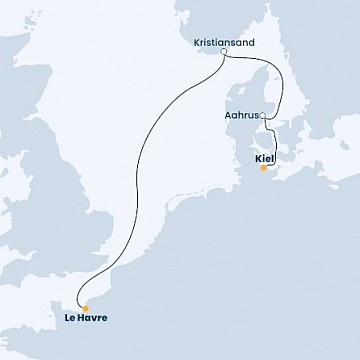 Francúzsko, Nórsko, Dánsko, Nemecko z Le Havre na lodi Costa Fascinosa
