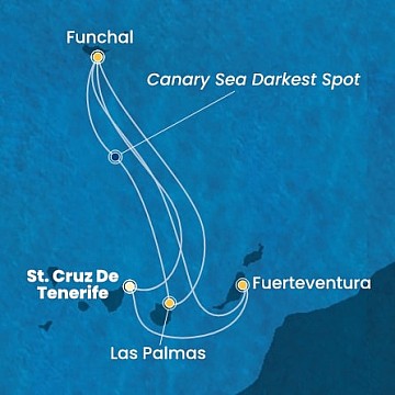 Španielsko, Portugalsko z Tenerife na lodi Costa Smeralda
