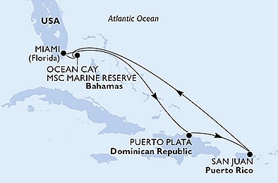 USA, Dominikánska republika, Bahamy z Miami na lodi MSC Seascape, plavba s bonusom
