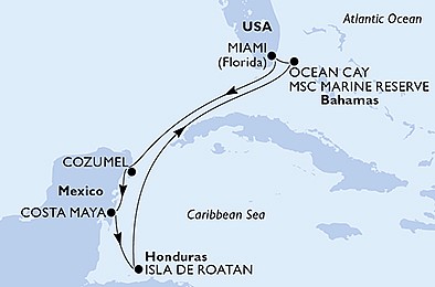 USA, Mexiko, Honduras, Bahamy z Miami na lodi MSC Magnifica, plavba s bonusom