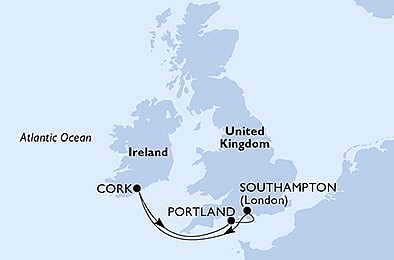 Veľká Británia, Írsko zo Southamptonu na lodi MSC Virtuosa, plavba s bonusom