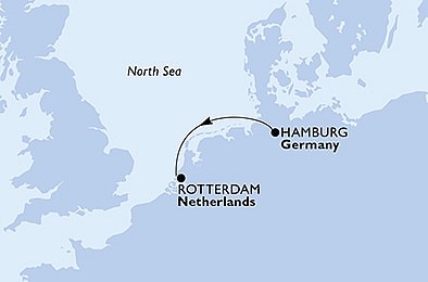 Nemecko, Holandsko z Hamburgu na lodi MSC Preziosa