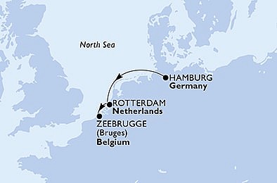 Nemecko, Holandsko, Belgicko z Hamburgu na lodi MSC Preziosa