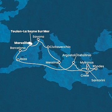 Francúzsko, Taliansko, Grécko, Španielsko z Marseille na lodi Costa Fortuna