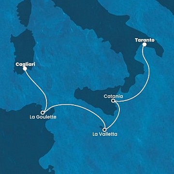 Taliansko, Tunisko, Malta z Cagliari na lodi Costa Fascinosa