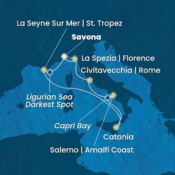 Taliansko, Francúzsko ze Savony na lodi Costa Fascinosa