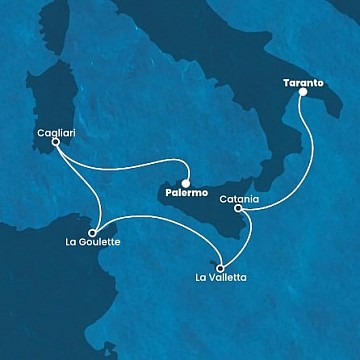 Taliansko, Tunisko, Malta z Palerma na lodi Costa Fascinosa