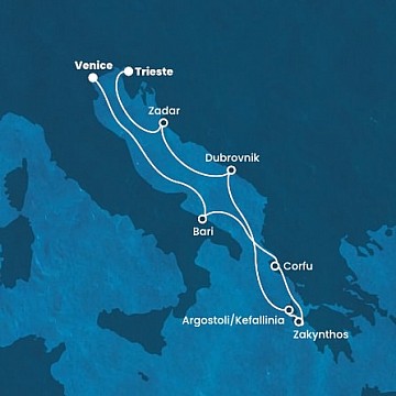 Taliansko, Grécko, Chorvátsko na lodi Costa Deliziosa