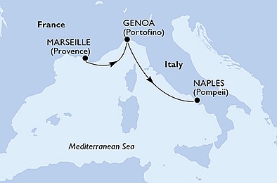 Francúzsko, Taliansko z Marseille na lodi MSC Fantasia, plavba s bonusom