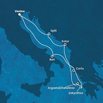 Taliansko, Grécko, Čierna Hora, Chorvátsko na lodi Costa Deliziosa