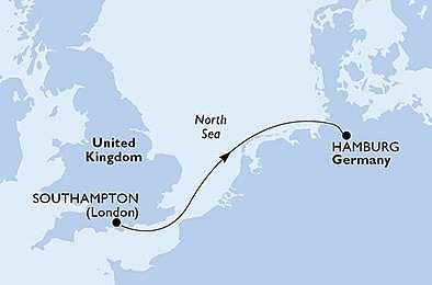 Veľká Británia, Nemecko zo Southamptonu na lodi MSC Preziosa, plavba s bonusom