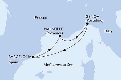Taliansko, Španielsko, Francúzsko z Janova na lodi MSC Fantasia, plavba s bonusom