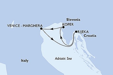 Taliansko, Chorvátsko, Slovinsko z Benátok na lodi MSC Opera, plavba s bonusom