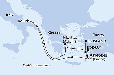 Grécko, Turecko, Taliansko z Pireusu na lodi MSC Sinfonia, plavba s bonusom
