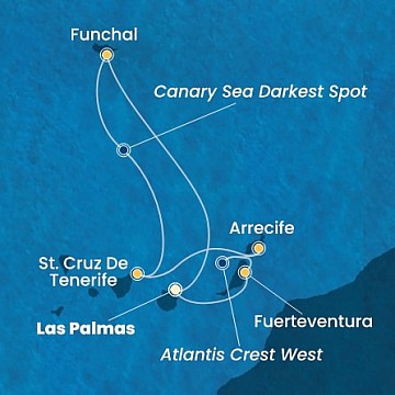 Španielsko, Portugalsko, z Lanzarote z Las Palmas na lodi Costa Smeralda