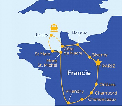 Údolím Loiry do Normandie a na ostrov Jersey (2)